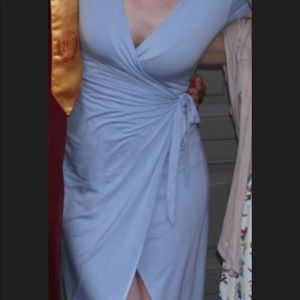 Beautiful Blue Wrap Dress